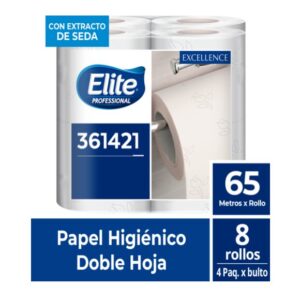 Papel Higienico Elite Doble Hoja Excellence 8x4 65mt