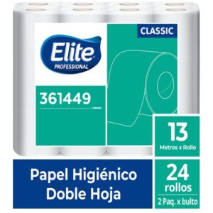 Papel Higienico Elite Doble Hoja Classic 24x2 13mt