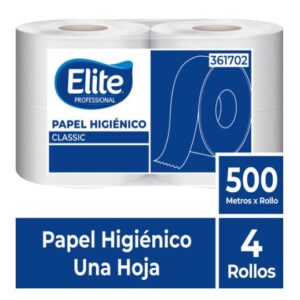 Papel Higienico Elite Uh Ahorro Classic 500mt X 4