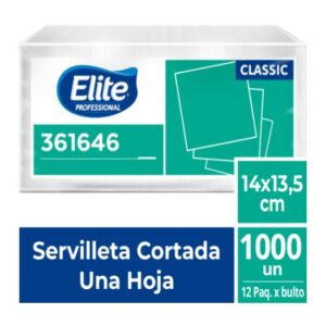 Servilleta Elite Cortada Classic 1000x12
