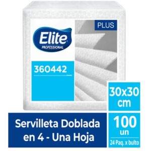 Servilleta Elite Doblada En 4 Plus 100x24 30x30