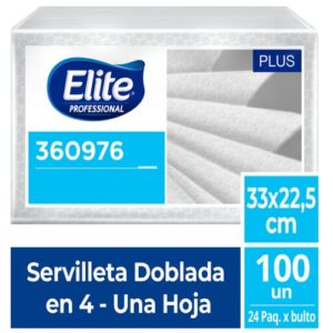 Servilleta Elite Doblada En 4 Plus 100x4 33x22.5